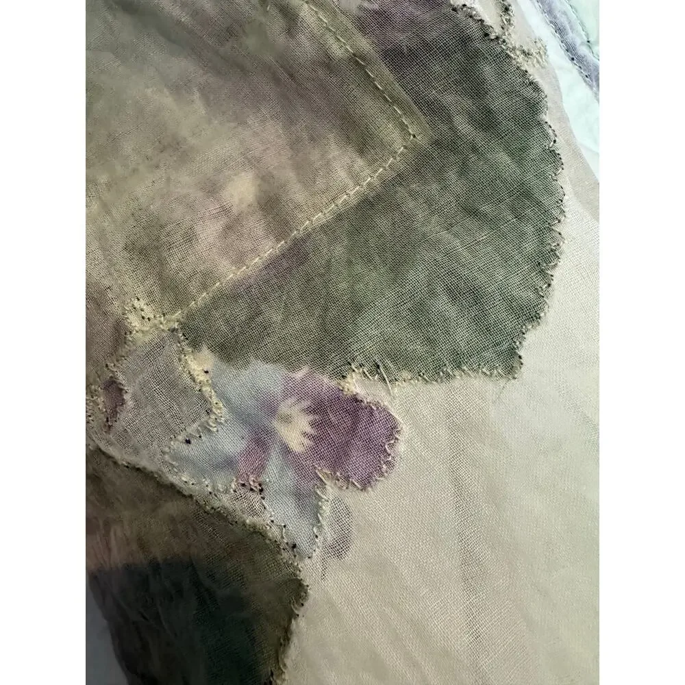 Vintage 1950s–1960s Sheer Hostess Apron Set Floral Organza Reversible